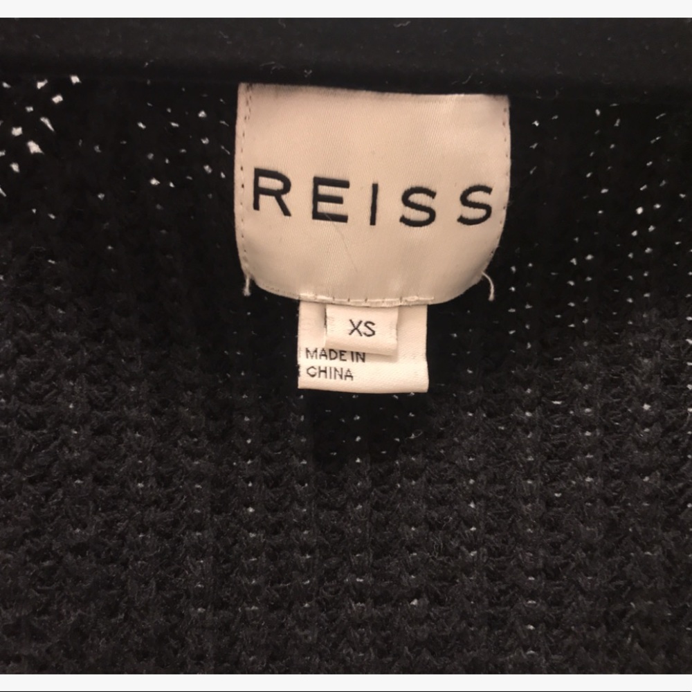 Reiss Black V-Neck Sweater - Picture 4 of 4